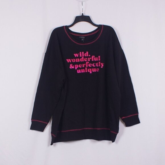 NWT TORRID Drop Shoulder Sweatshirt Soft Fleece Size 2X - Picture 6 of 8